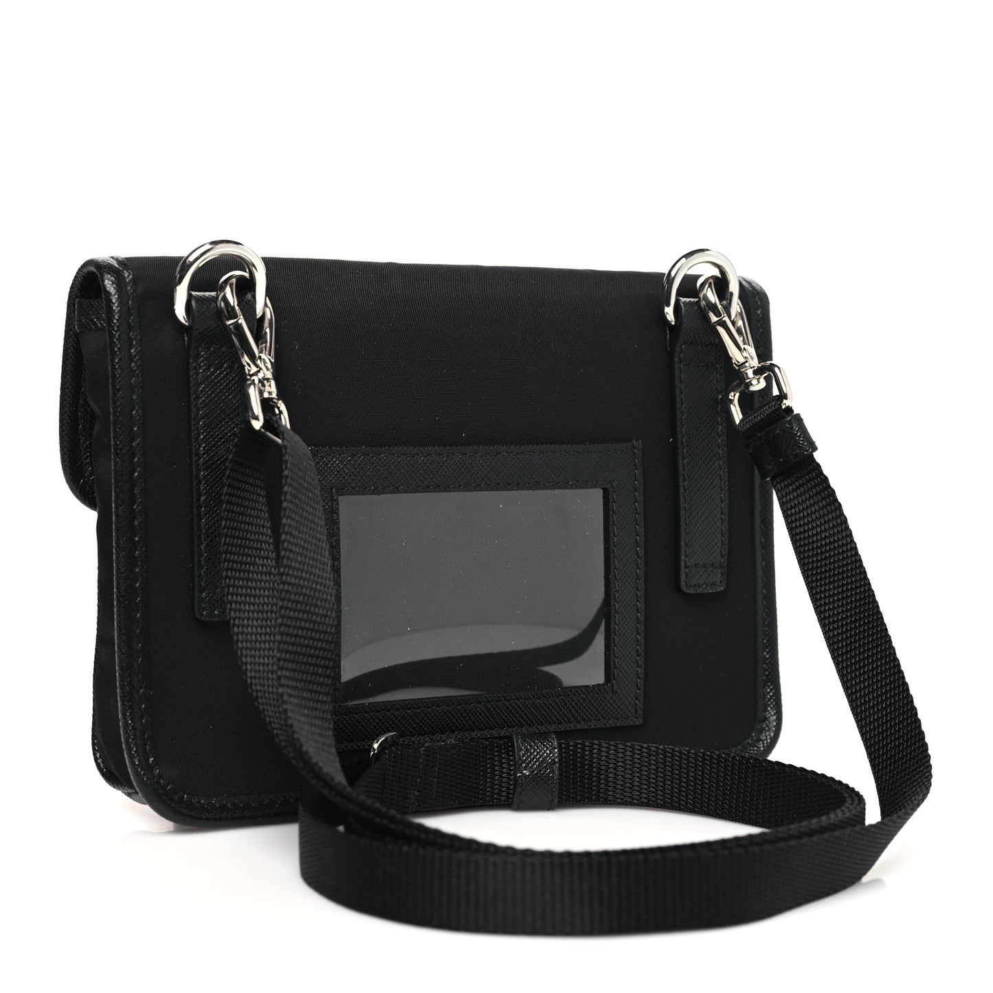 Re-Nylon Saffiano Smartphone Case Crossbody Black