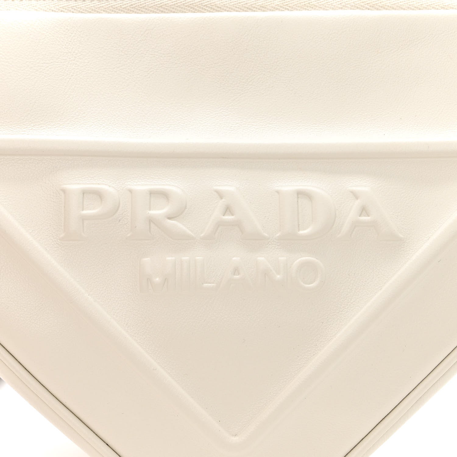 Prada Grace Lux Triangle Shoulder Bag White 10 of 14
