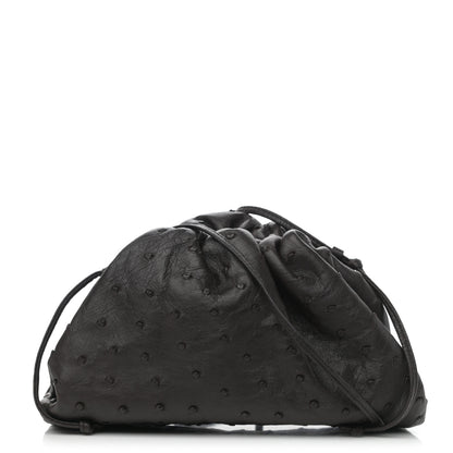Bottega Veneta Ostrich The Mini Pouch Fondente 1 of 13