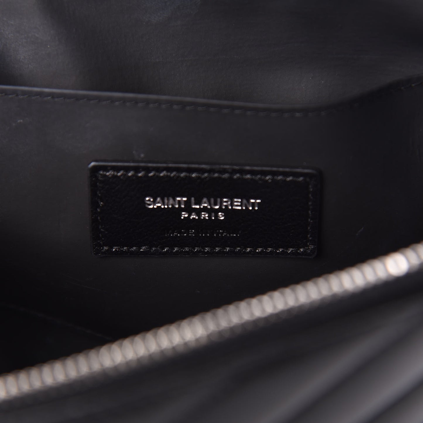 Lambskin Matelasse Cosmetic Case Black