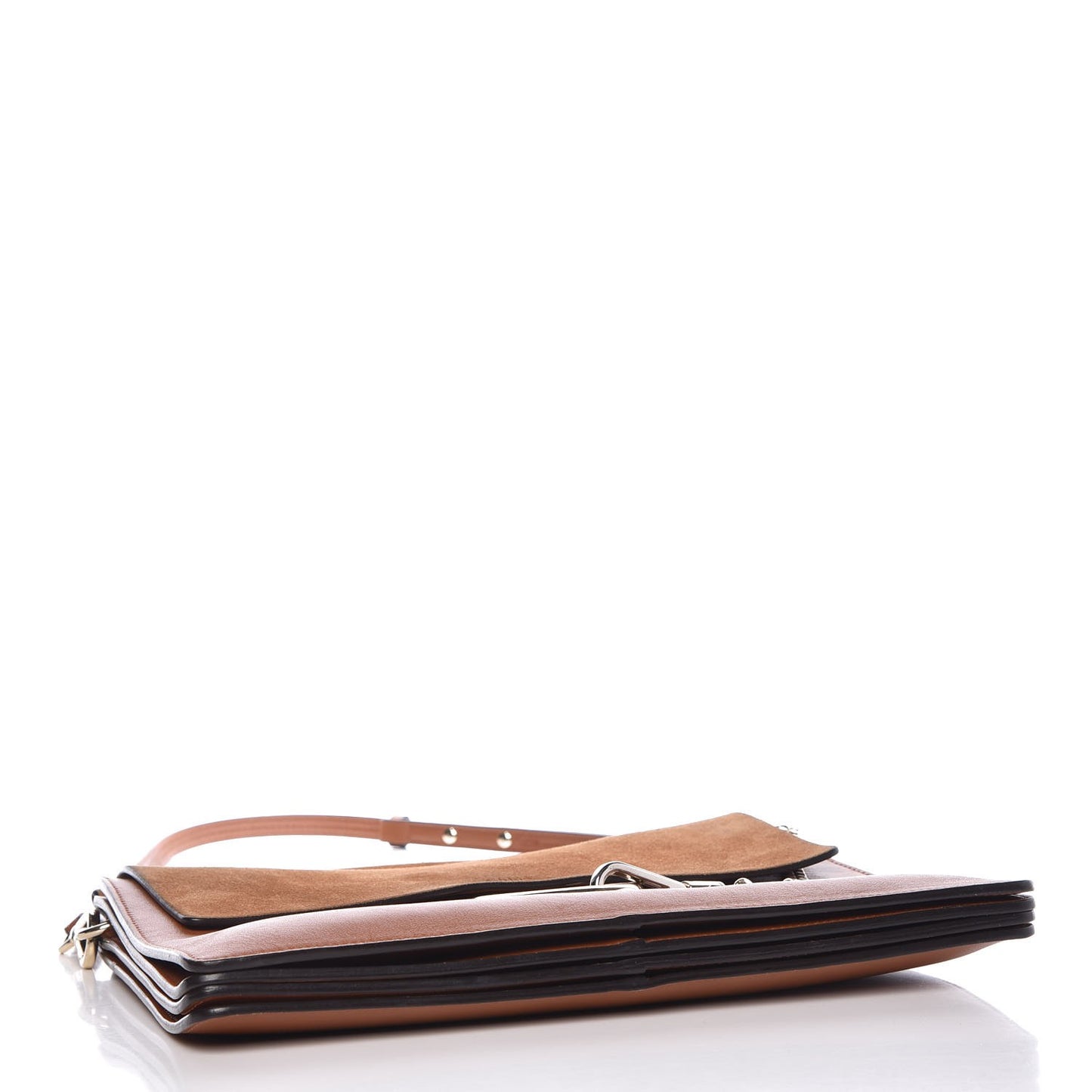 Suede Calfskin Medium Faye Shoulder Bag Tobacco