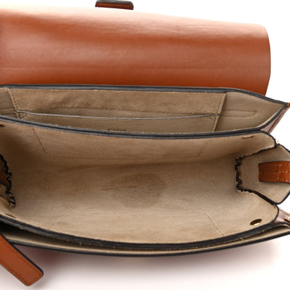 Chloe Suede Calfskin Small Faye Shoulder Bag Tobacco 5 of 13