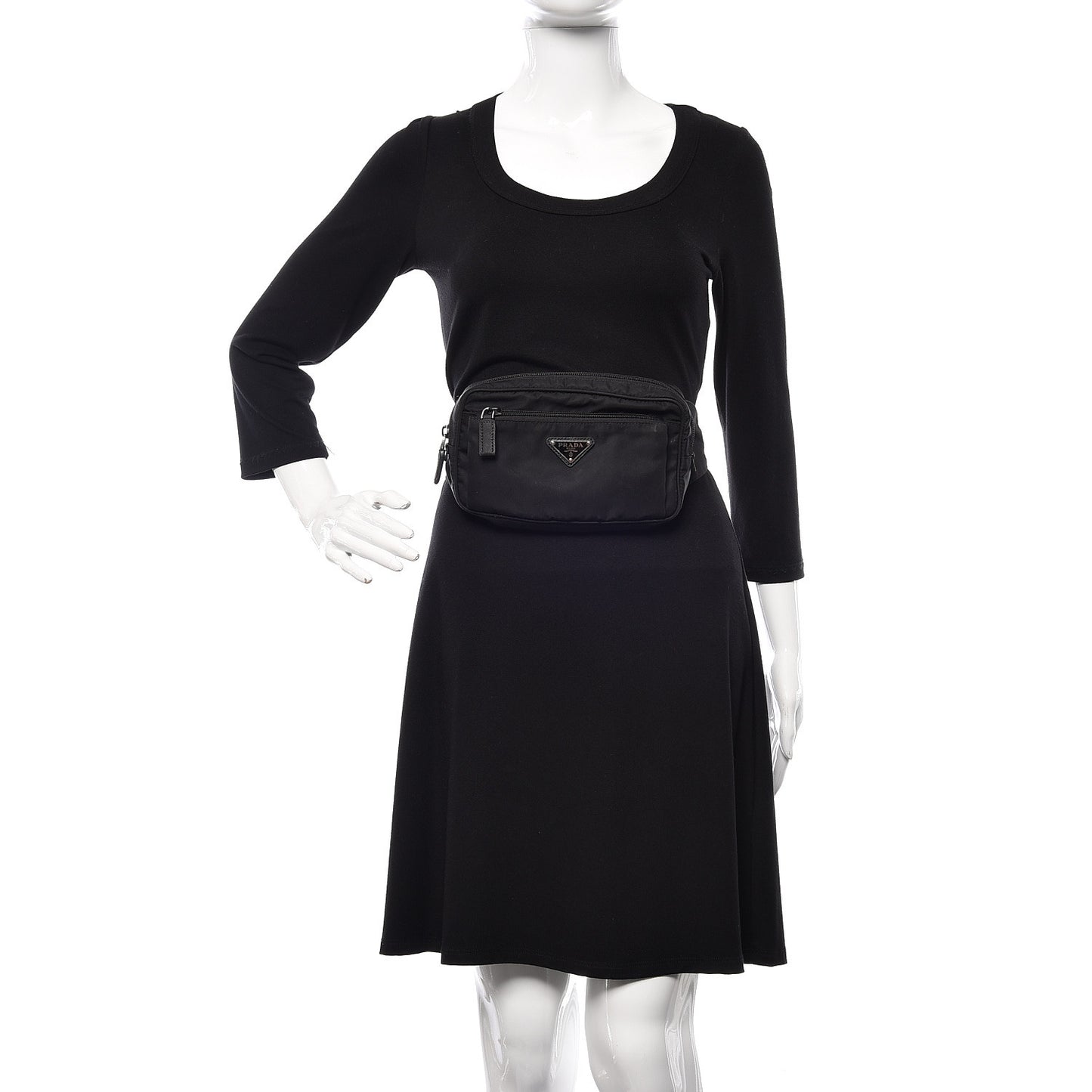 Tessuto Nylon Belt Bag Black
