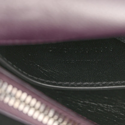 Saint Laurent Sheepskin Matelasse Chevron Monogram Medium College Bag Amaranto 7 of 14