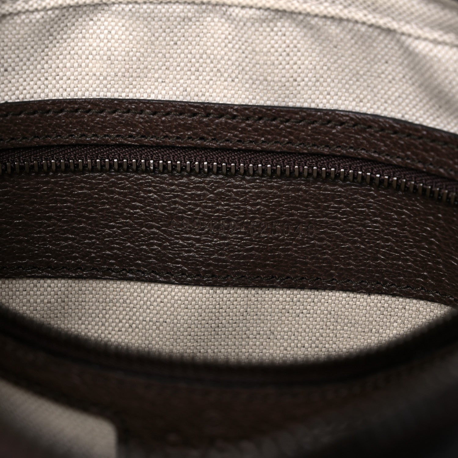 Gucci GG Supreme Monogram Textured Dollar Calfskin Web Ophidia Wristlet Shoulder Bag Beige Ebony New Acero 9 of 15
