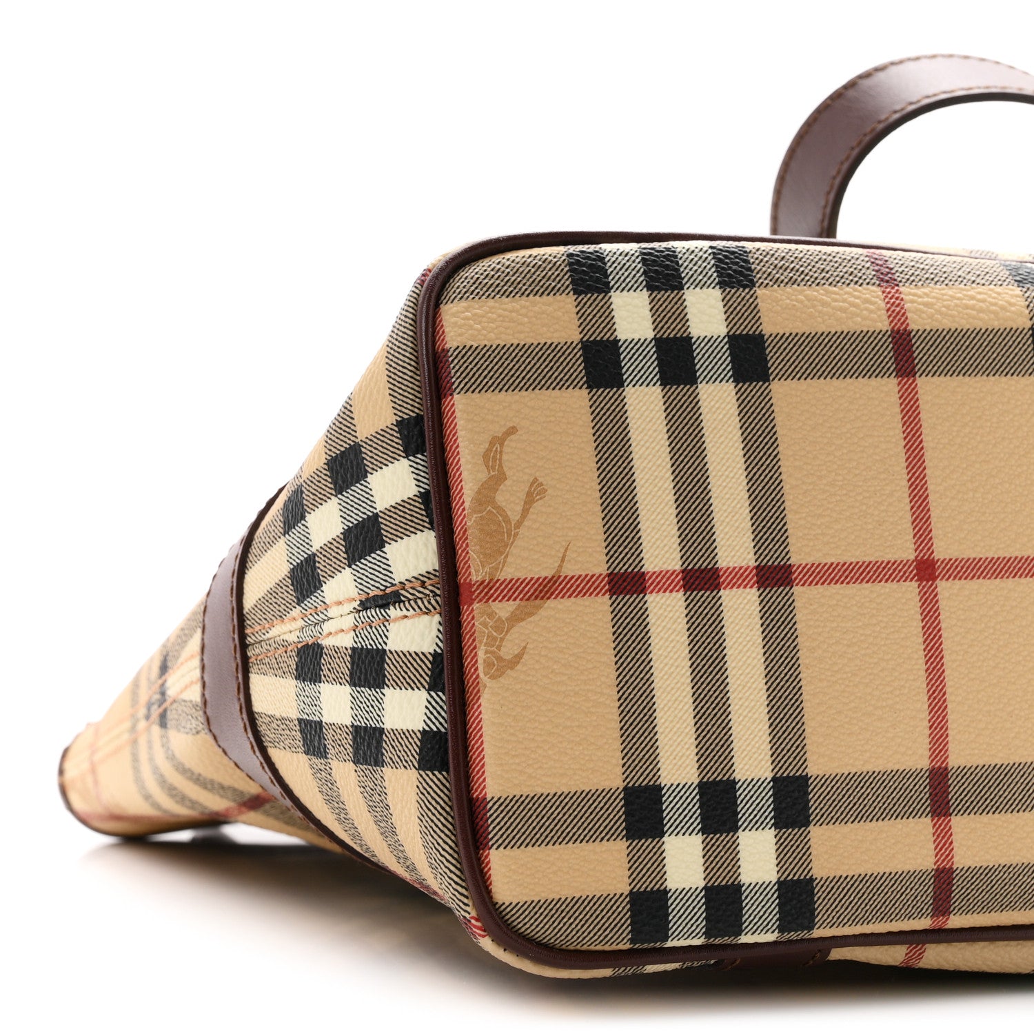 Burberry Vintage Check Studded Tote Chocolate 9 of 10