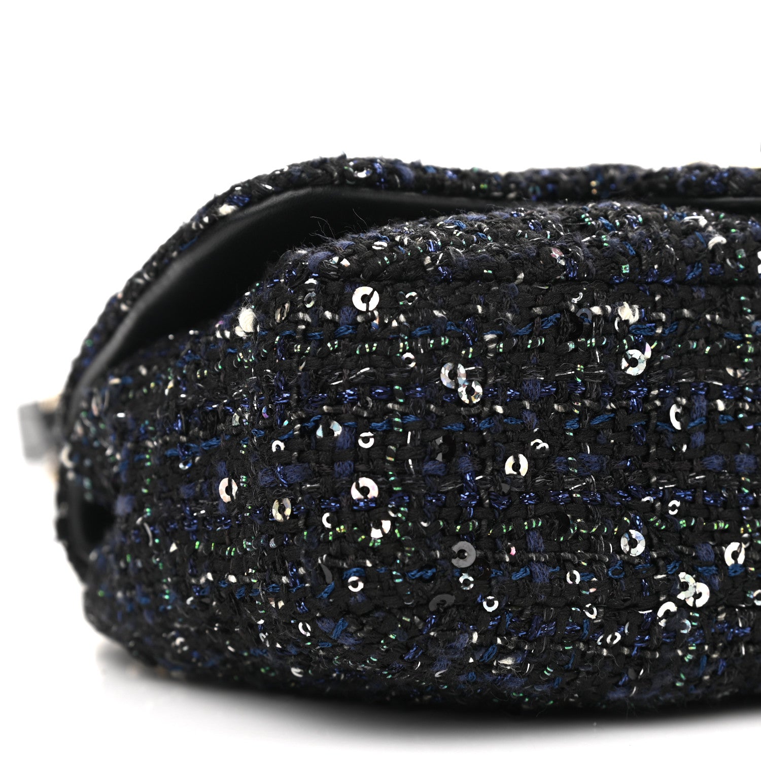 Chanel Tweed Mini Pearl Handle Flap Black Ecru 5 of 10