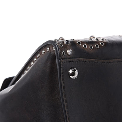 Prada Vitello Vintage Studded Sound Twin Pocket Satchel Ebano 16 of 17