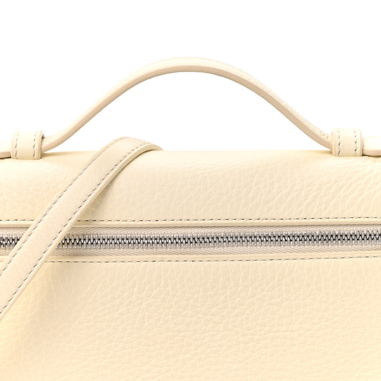 Grained Calfskin L19 Extra Pocket Pouch Whisper White