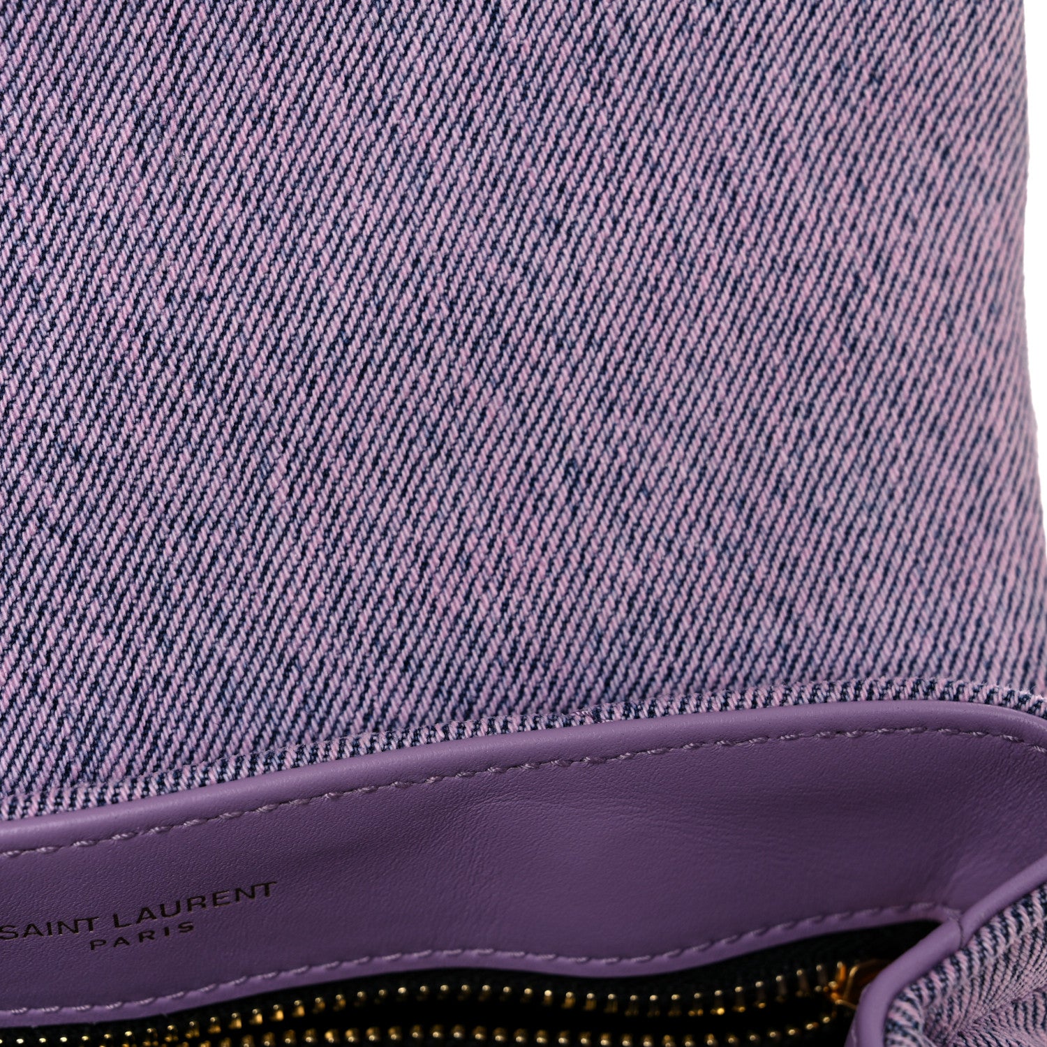 Saint Laurent Denim Y Quilted Monogram Toy Loulou Crossbody Bag Bleached Lilac 13 of 13