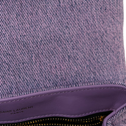 Saint Laurent Denim Y Quilted Monogram Toy Loulou Crossbody Bag Bleached Lilac 13 of 13