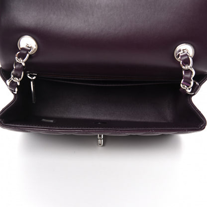 Chanel Lambskin Quilted Mini Rectangular Flap Dark Purple 5 of 11