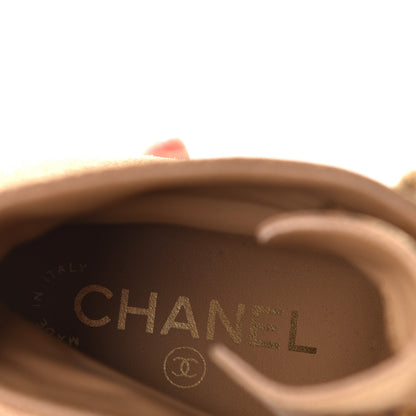 Chanel Suede Calfskin Womens Lace Up Short Boots 35.5 Dark Beige 7 of 20