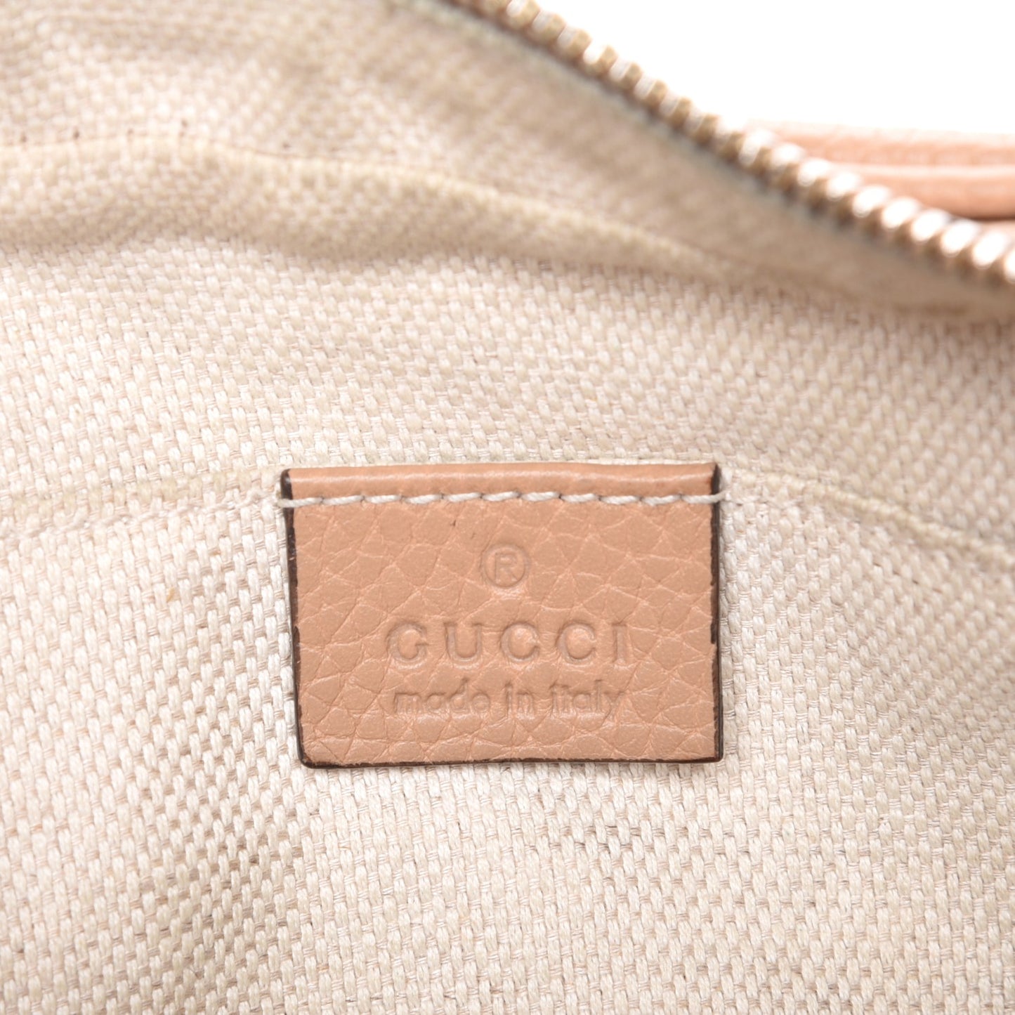 Pebbled Calfskin Small Soho Disco Bag Camelia