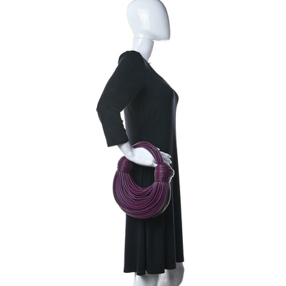 Bottega Veneta Nappa Mini Tubular Double Knot Grape 2 of 10