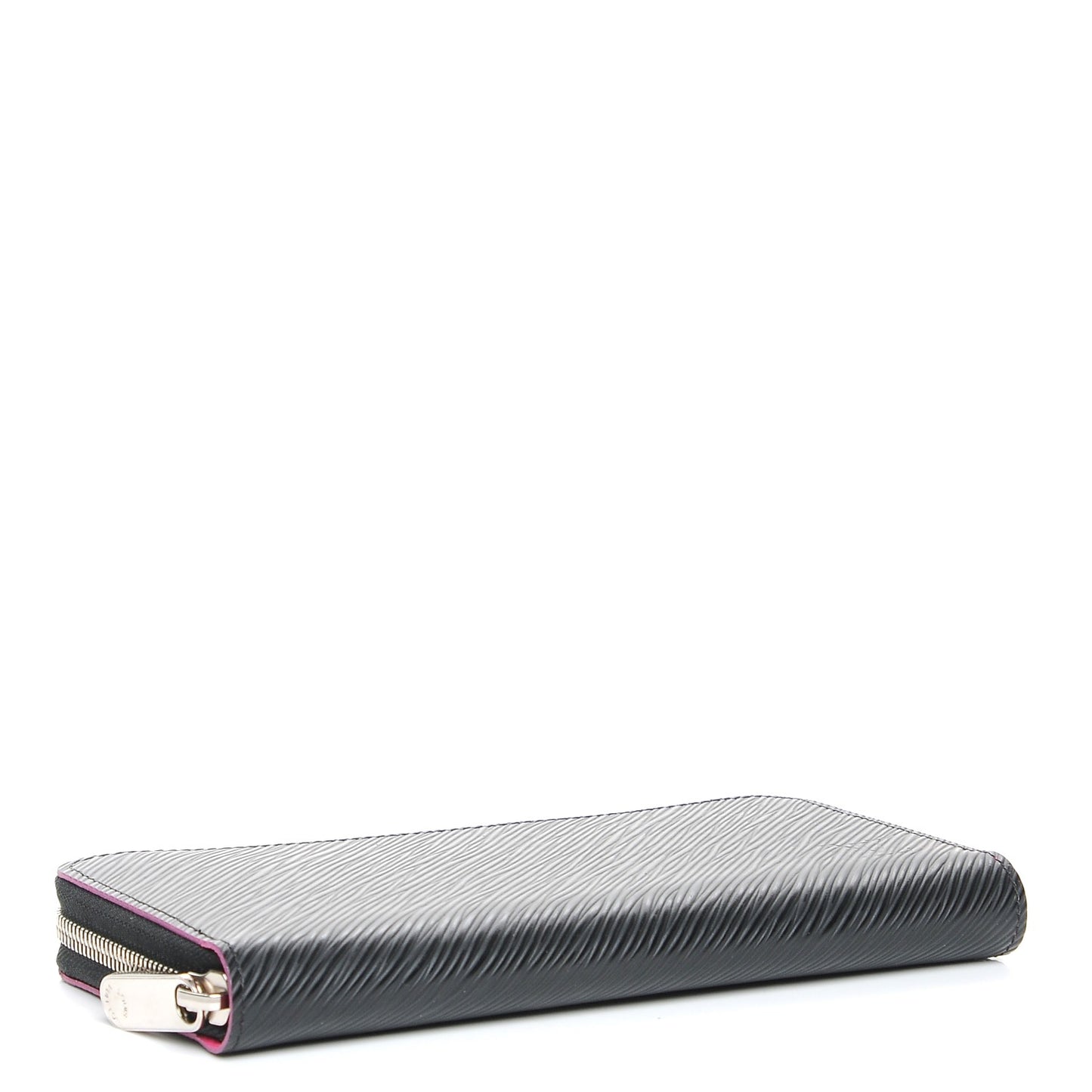 Epi Zippy Wallet Black Hot Pink