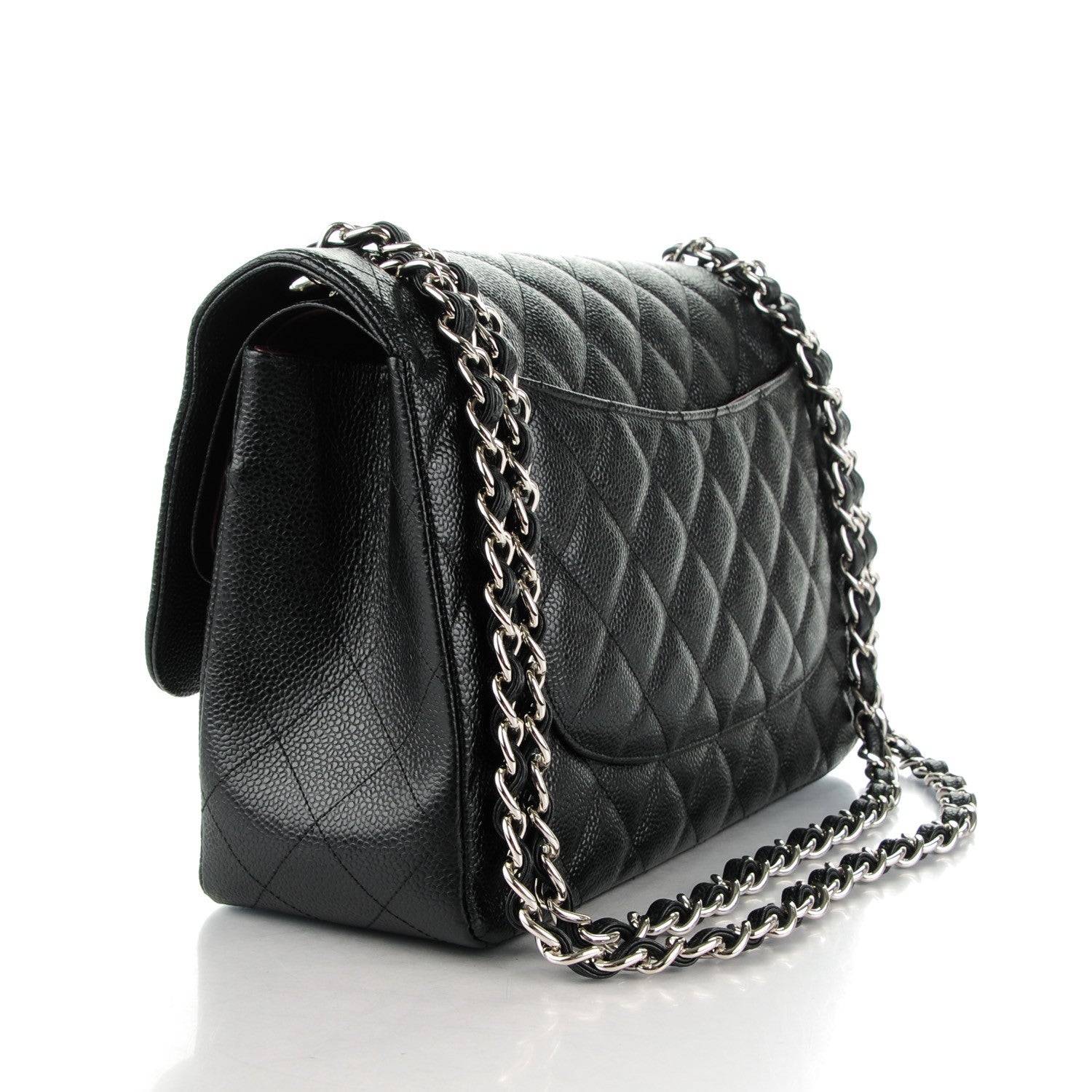 Chanel Caviar Quilted Jumbo Double Flap Black 3 of 8
