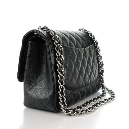 Chanel Caviar Quilted Jumbo Double Flap Black 3 of 8