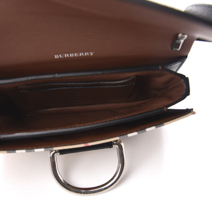 Burberry Goatskin Vintage Check Mini D-Ring Bag Black 5 of 11