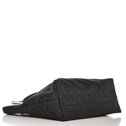 Fendi Zucchino Small Roll Tote Black 4 of 7