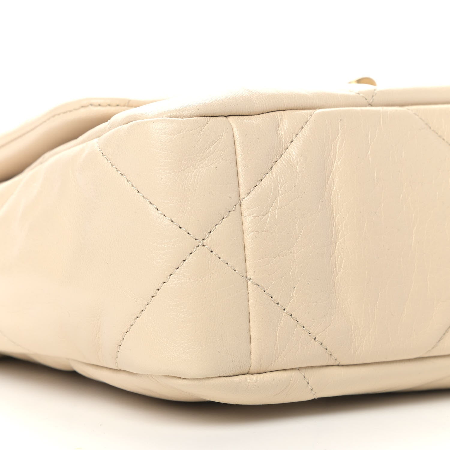 Chanel Goatskin Quilted Medium Chanel 19 Flap Beige 7 of 9