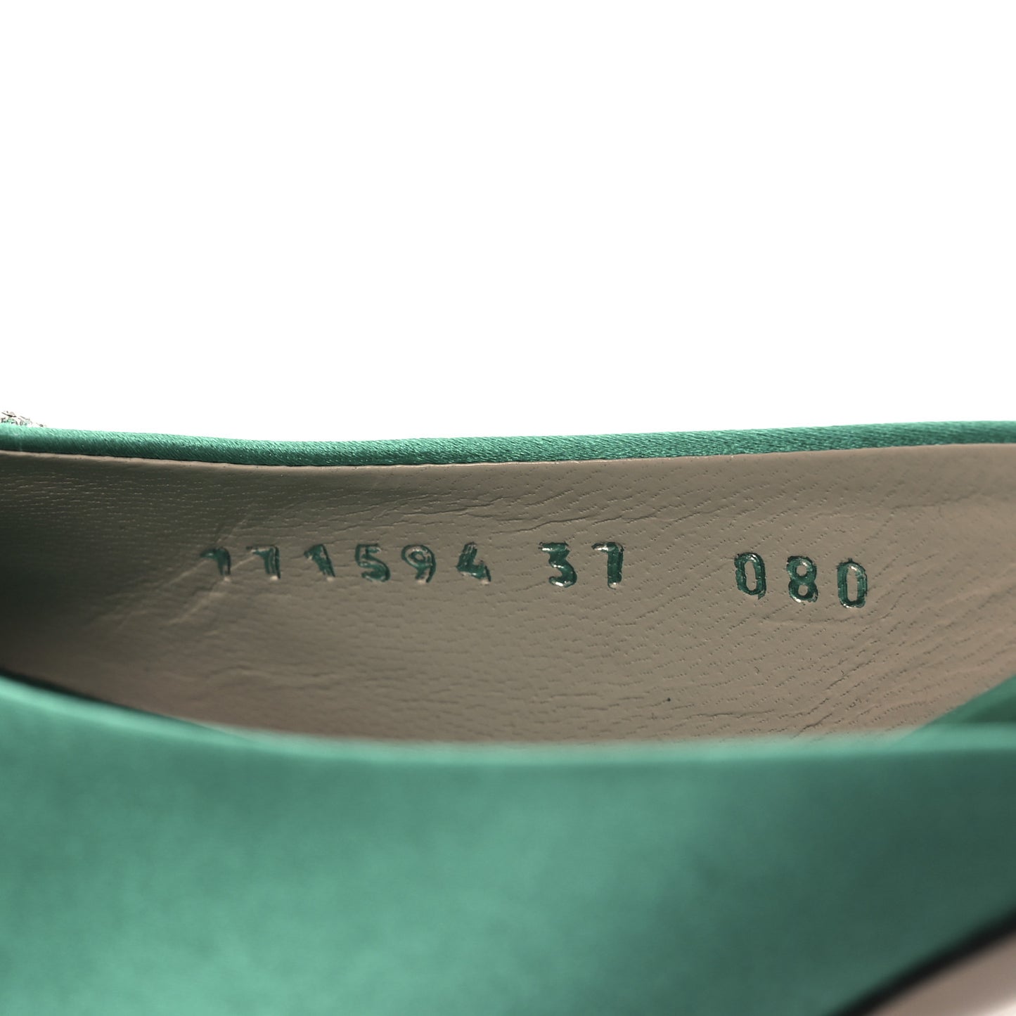 Raso Seta Malaga Kid Crystal Horsebit Sandals 37 Jade Caribbean Green