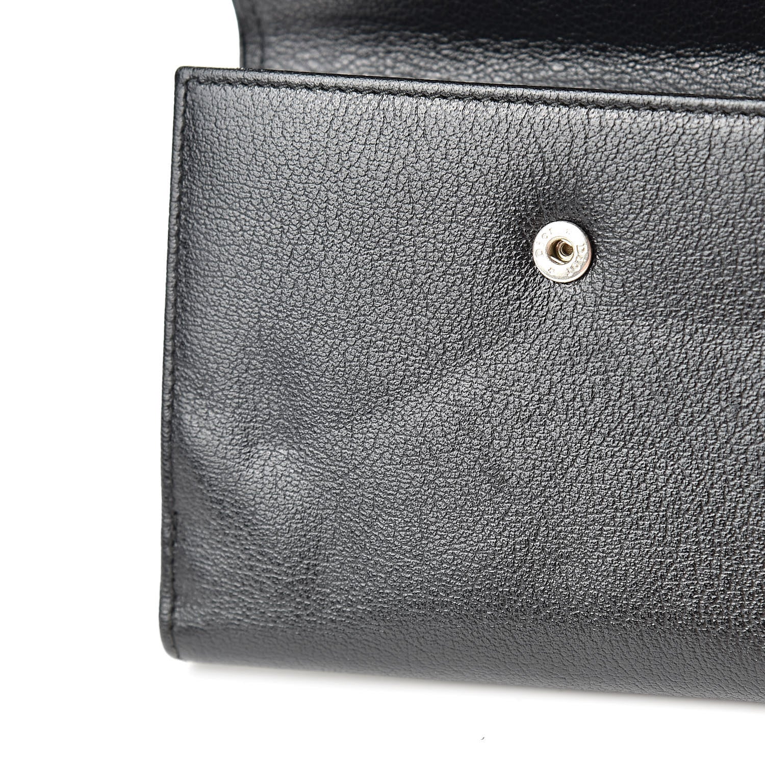 Christian Dior Goatskin Saddle Compact Wallet Black 11 of 11