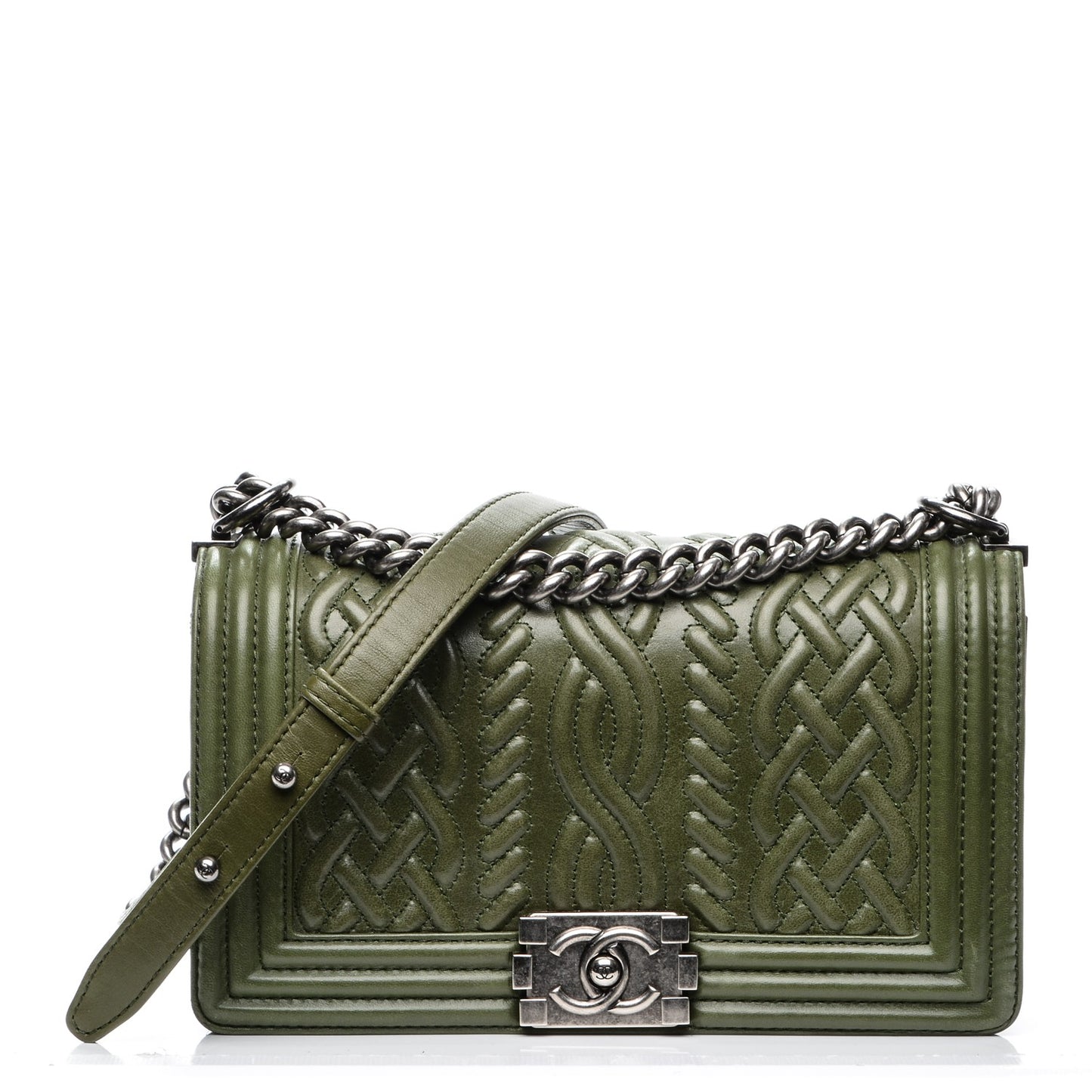 Lambskin Medium Celtic Boy Flap Green