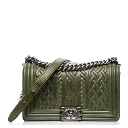 Chanel Lambskin Medium Celtic Boy Flap Green 1 of 7