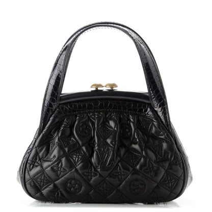 Louis Vuitton Alligator Vienna Sac Fermoir PM Black 1 of 6