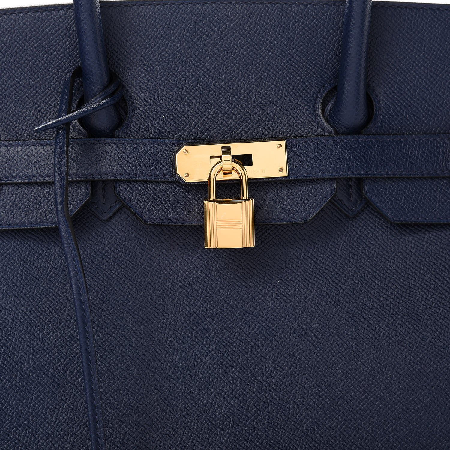 Hermes Epsom Horseshoe Birkin 35 Bleu Saphir Etain 32 of 35