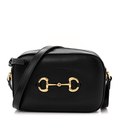 Gucci Calfskin Mini Horsebit 1955 Camera Shoulder Bag  Black 1 of 11