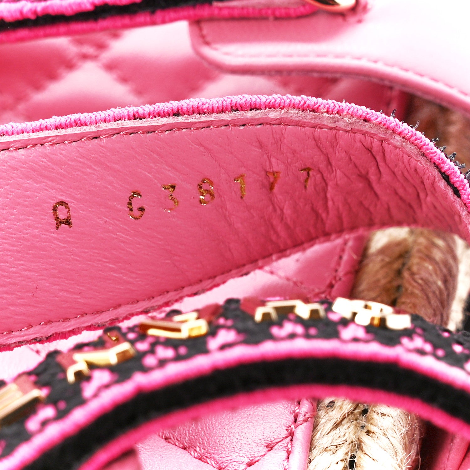 Chanel Stretch Fabric Lambskin CC Flat Sandals 37 Pink Black 9 of 9