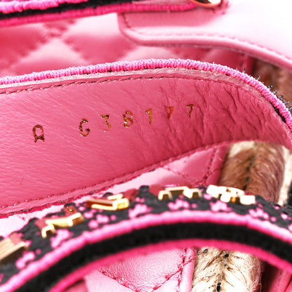 Chanel Stretch Fabric Lambskin CC Flat Sandals 37 Pink Black 9 of 9