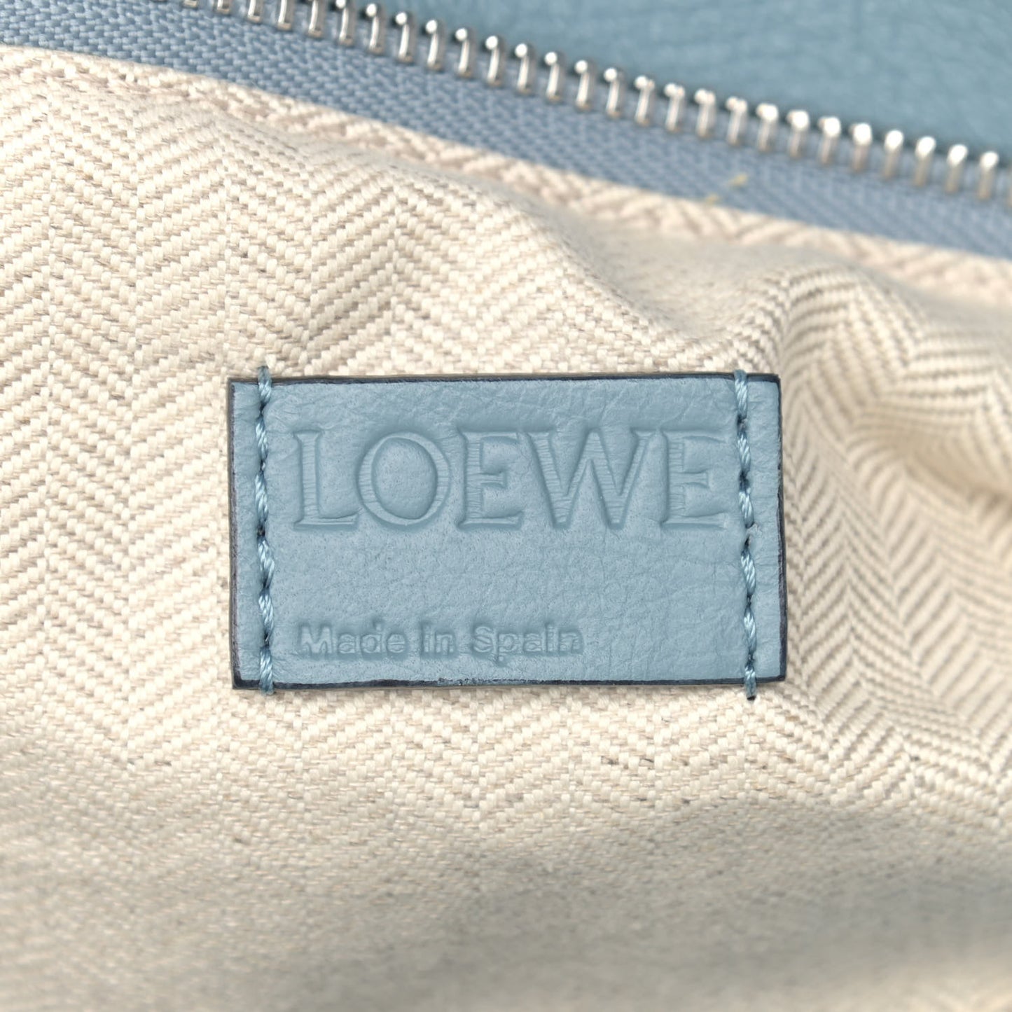 Calfskin Medium Puzzle Bag Stone Blue