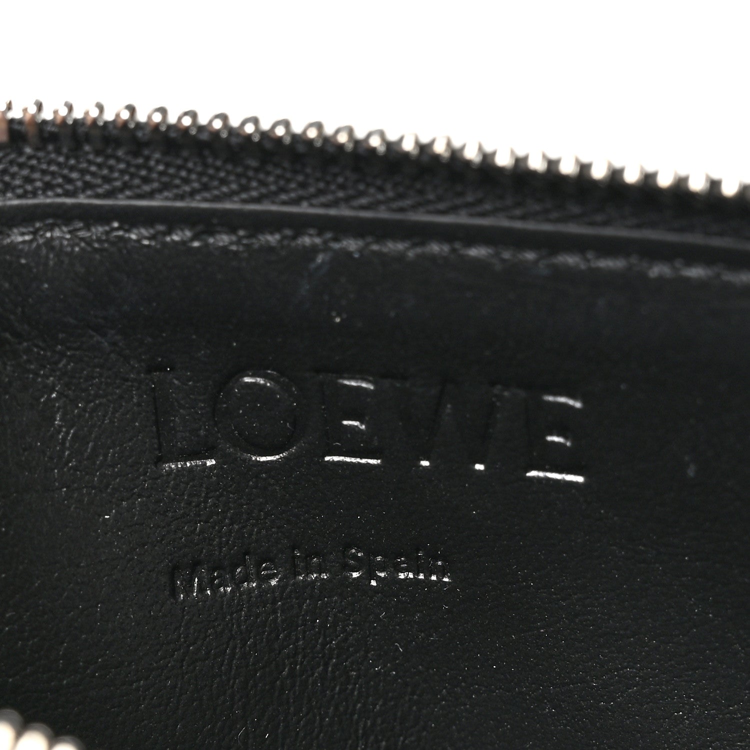 Loewe Soft Grained Calfskin Coin Card Holder Black 8 of 9