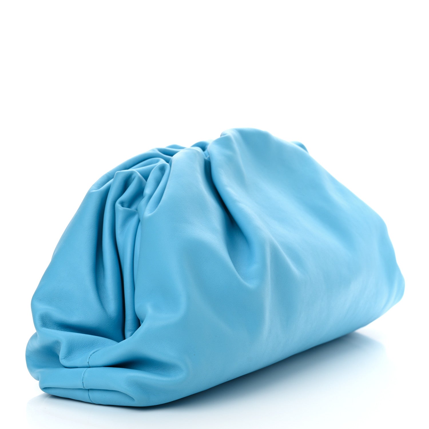Bottega Veneta Smooth Butter Calf The Pouch Oversized Clutch Sky Blue 3 of 9