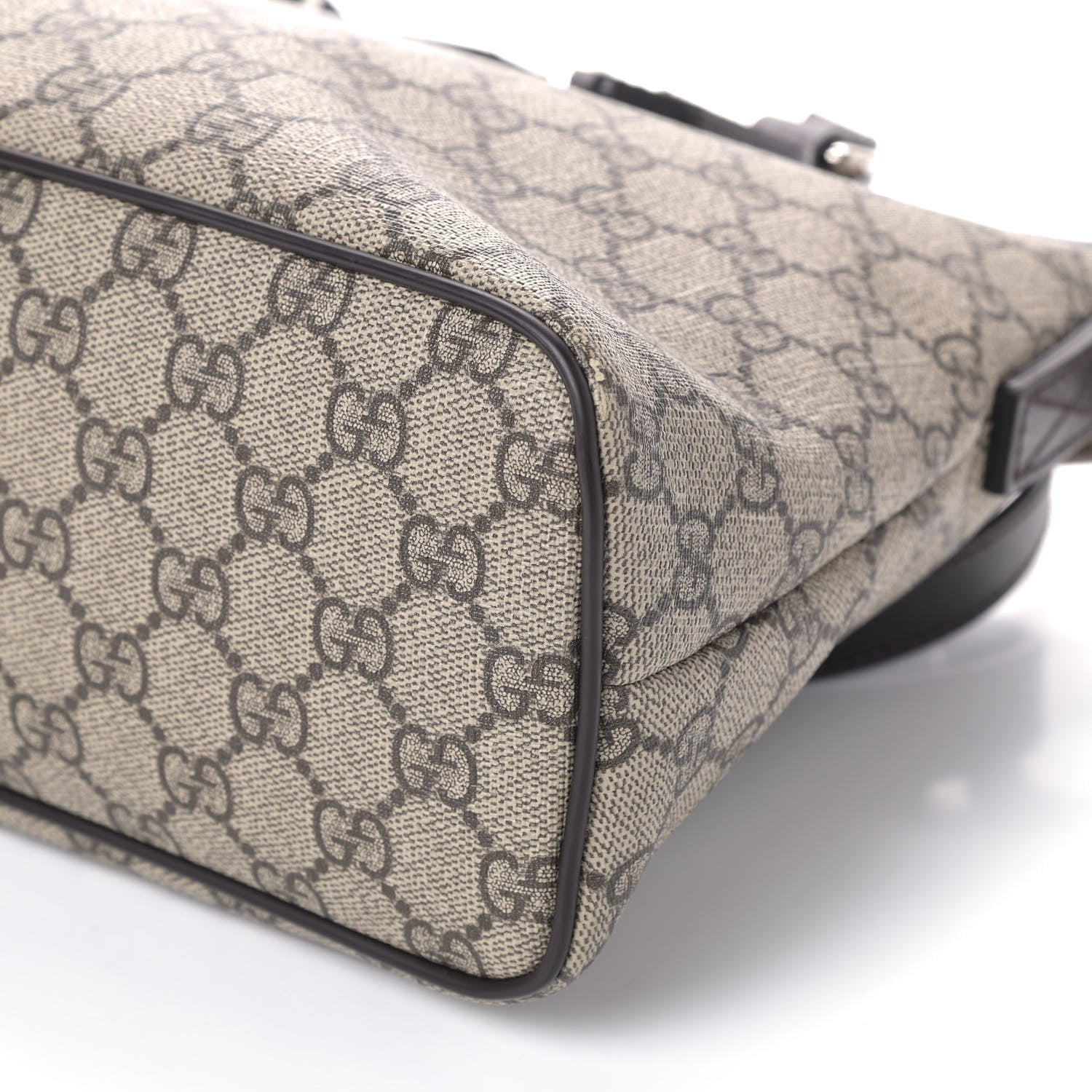Gucci GG Supreme Monogram Small Zippered Tote Dark Brown 6 of 8