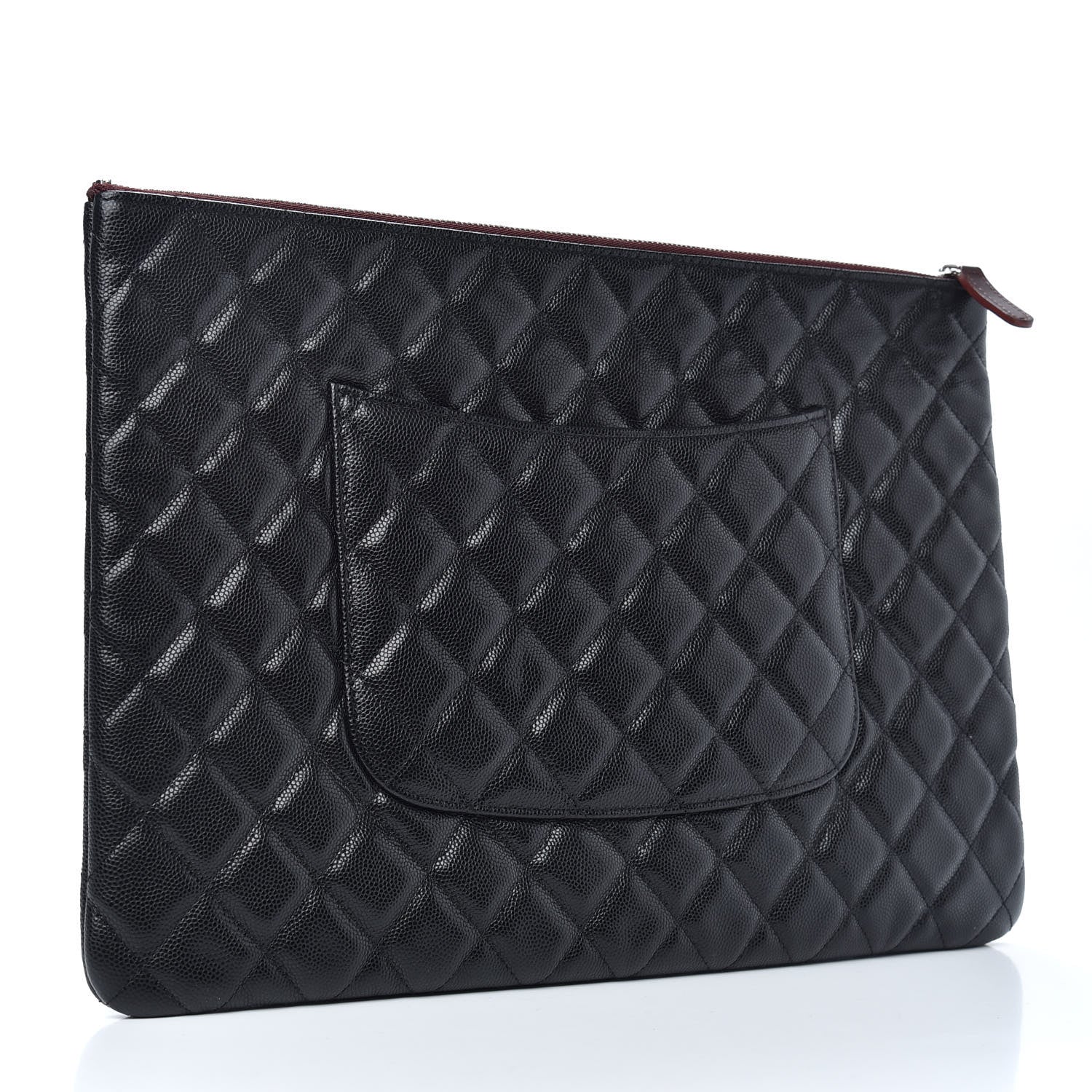 Chanel Caviar Quilted Large Cosmetic Case Black 3 of 6