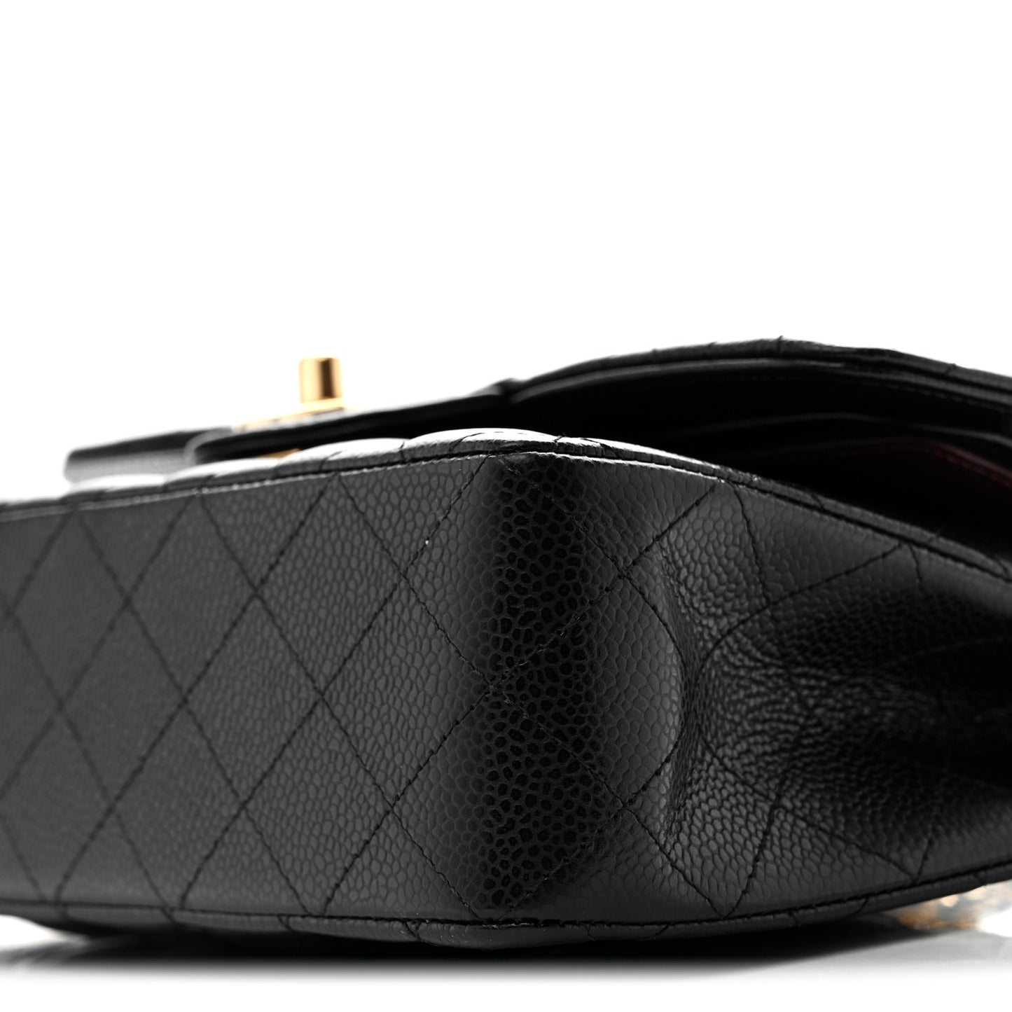 Caviar Quilted Small Double Flap Black