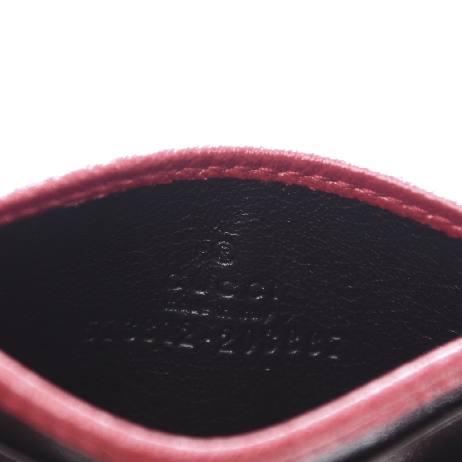 Gucci Azalea Calfskin Matelasse Diagonal Patchwork Torchon GG Marmont Card Case Black Beige Romantic Cerise 5 of 7