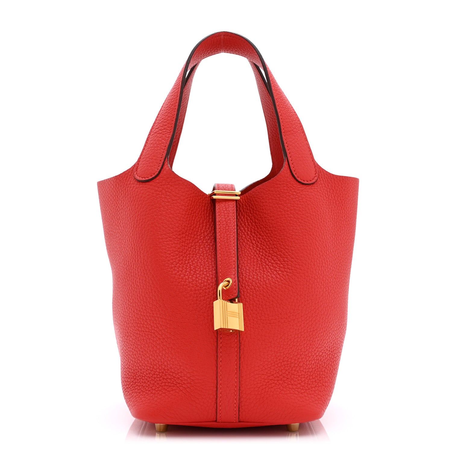 Hermes Taurillon Clemence Picotin Lock 18 PM Rouge Tomate 1 of 10