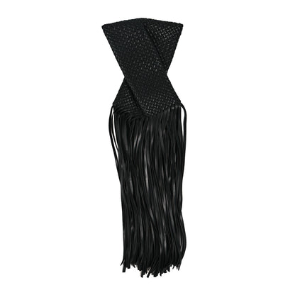 Bottega Veneta Nappa Intrecciato The Fringe Crisscross Bag Black 3 of 7