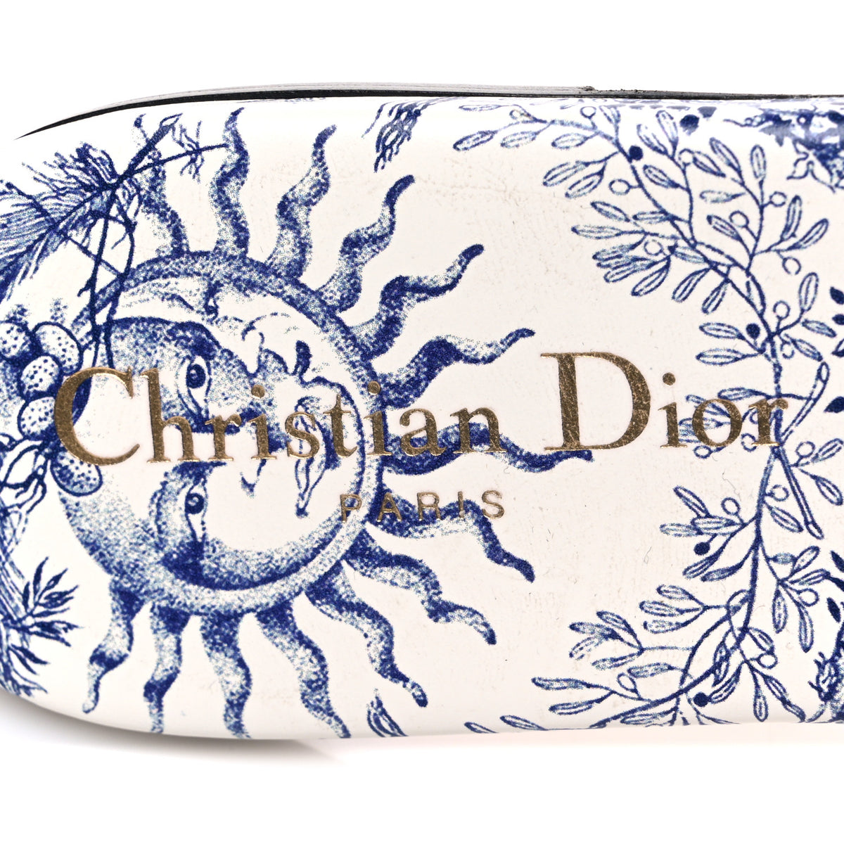 Christian Dior Canvas Soleil Embroidered Dway Mules Slide Sandals 37 Deep Blue 9 of 11