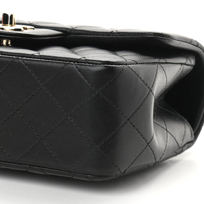 Chanel Lambskin Quilted Mini Top Handle Rectangular Flap Black 8 of 8