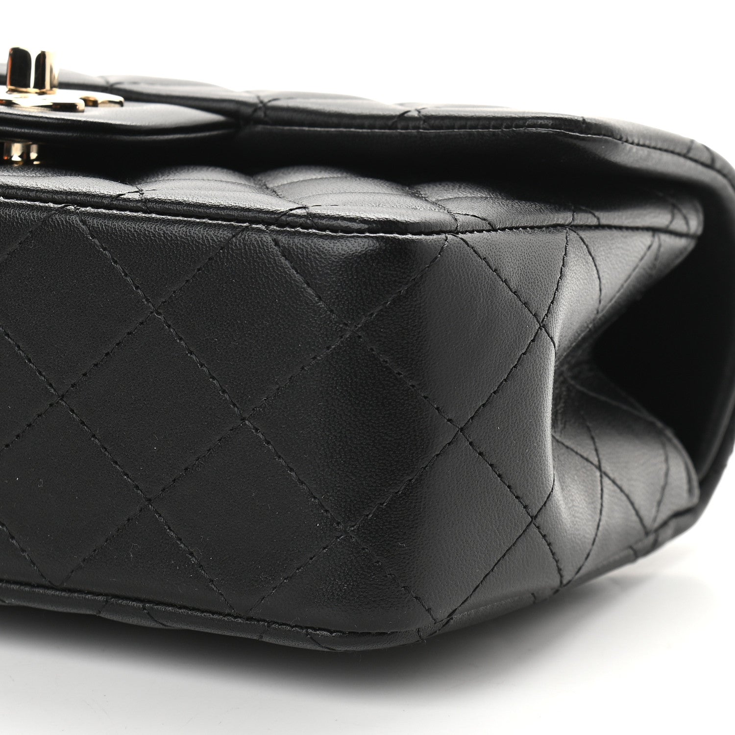 Chanel Lambskin Quilted Mini Top Handle Rectangular Flap Black 8 of 8