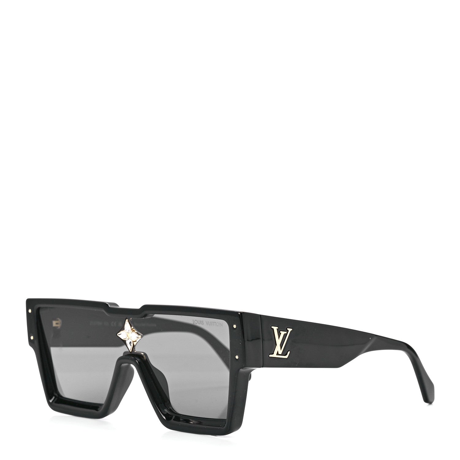Louis Vuitton Acetate Swarovski Crystal Cyclone Sunglasses Z1578W Black 1 of 9