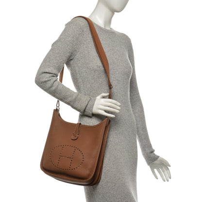 Hermes Taurillon Clemence Evelyne III PM Gold 2 of 12