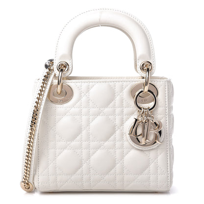 Christian Dior Lambskin Cannage Mini Lady Dior White 1 of 10