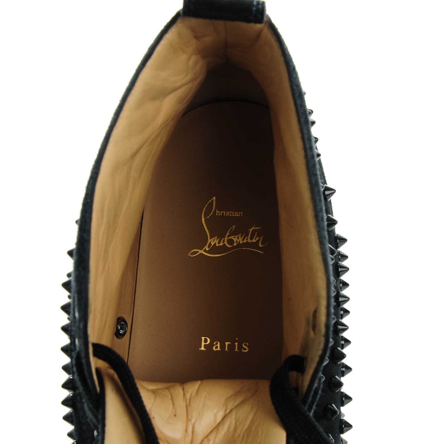 Christian Louboutin Mens Suede Louis Spikes Flat Sneakers 45 Nuit 7 of 8